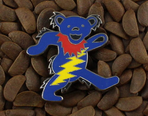 Grateful Dead Pins Happy Pooh Bear Lighting Bolt Badge Pin