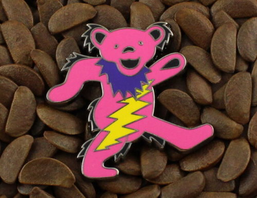 Grateful Dead Pins Happy Pooh Bear Lighting Bolt Badge Pin