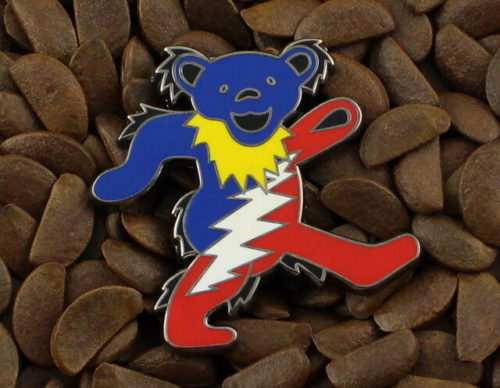 Grateful Dead Pins Happy Pooh Bear Lighting Bolt Badge Pin