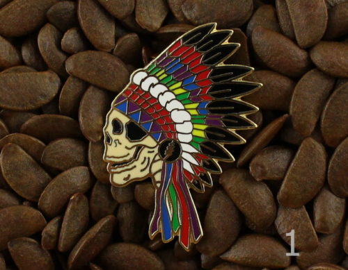 Grateful Dead Pins Native American Indian Headdress Skull Pin