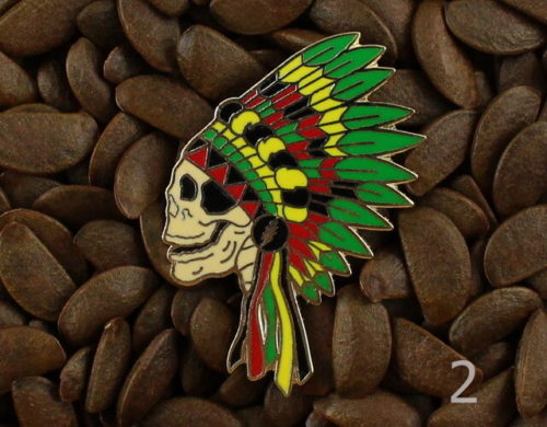 Grateful Dead Pins Native American Indian Headdress Skull Pin