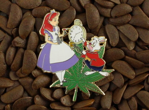 BHO Pins Wonderland Alice Weed Leaf Dab Dabbing 420 710 Pin