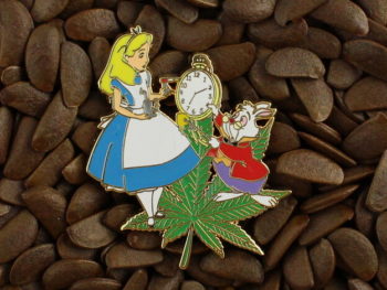 BHO Pins Wonderland Alice Weed Leaf Dab Dabbing 420 710 Pin