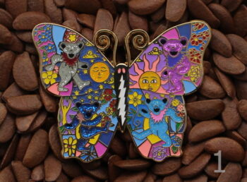 Grateful Dead Hat Pins Butterfly Bears Lighting Bolt Pin