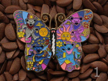 Grateful Dead Hat Pins Butterfly Bears Lighting Bolt Pin