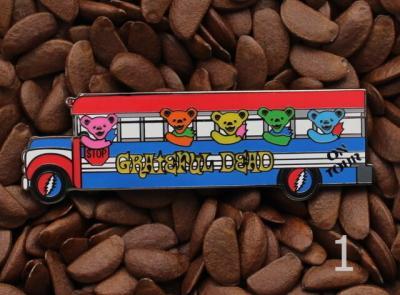 Grateful Dead Pins School Bus Pin Bear On Tour