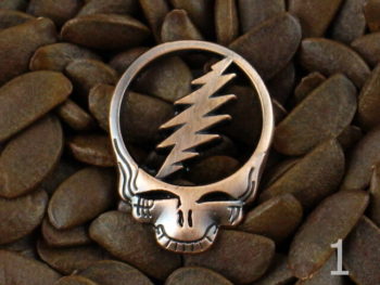 Grateful Dead Pin Stealie Cut Out Lightning Bolt Steal Your Face 1 Inch