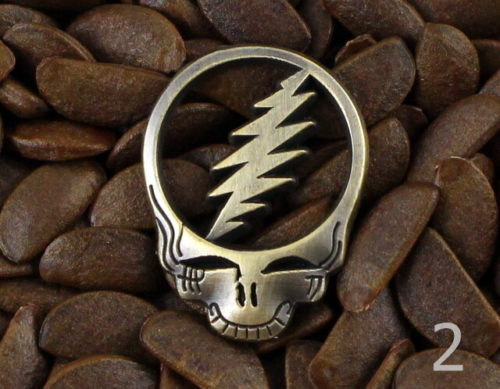 Grateful Dead Pin Stealie Cut Out Lightning Bolt Steal Your Face 1 Inch