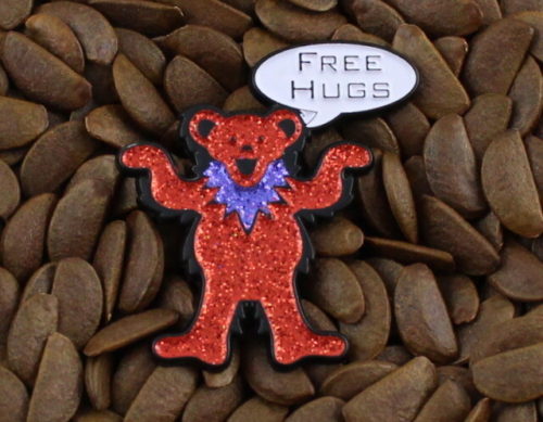 Grateful Dead Pins Bling Bear Free Hugs Pin