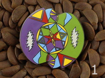 Grateful Dead Pins Mandala Art Pin Lightning Bolt Flower