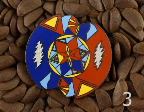 Grateful Dead Pins Mandala Art Pin Lightning Bolt Flower