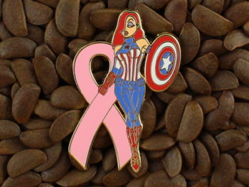 Pink Ribbon Pins Jessica Rabbit Captain America Super Hero Pin