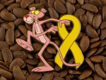 Yellow Ribbon Pin Pink Panther Pins