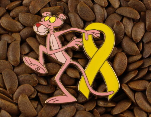 Yellow Ribbon Pin Pink Panther Pins