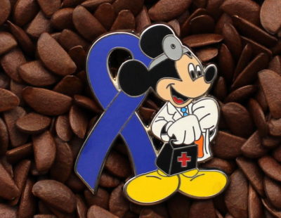 Dark Blue Ribbon Pins Mickey Mouse Doctor Pin