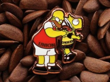 Homer & Bart Simpson Pins The Simpsons Dynamo Dresden Union Berlin Soccer Pin