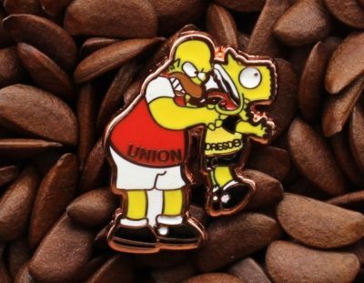 Homer & Bart Simpson Pins The Simpsons Dynamo Dresden Union Berlin Soccer Pin