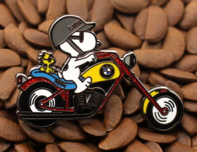 Snoopy Peanuts Pins Woodstock BMW Motorcycle pin