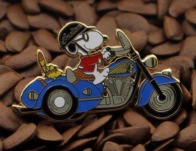 Snoopy Peanuts Pins Woodstock On Native American Motorcycle Pin