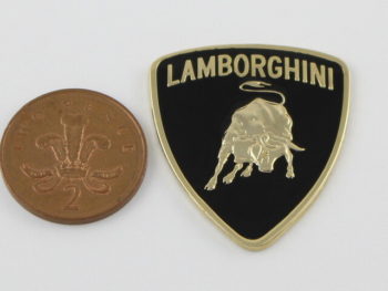 Metal Car Emblem STICKER BOND Lamborghini BADGE 1.6 Inch Tall