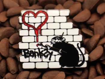 Banksy Art Pins Love Rat Pin