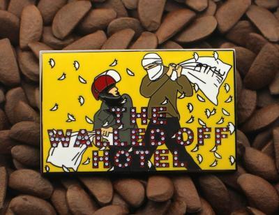 Banksy Art Pins Israeli & Palestinian Pillow Fight Pin